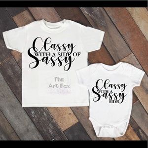 Graphic tee with sassy saying